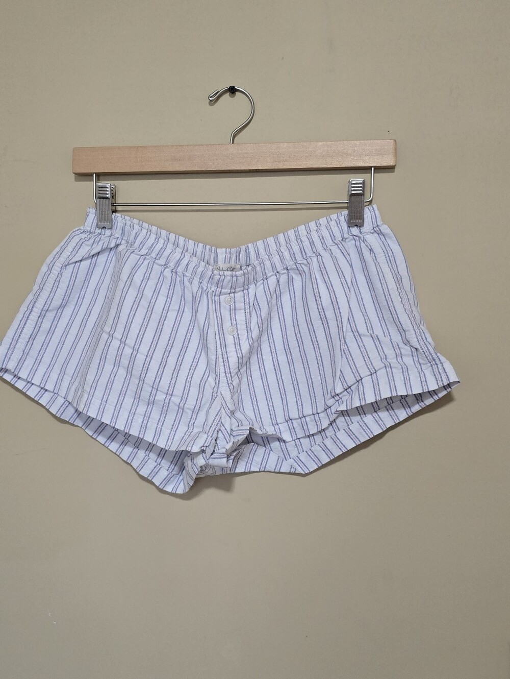 Brandy Melville White Striped Women's Lounge Shorts